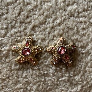 Lindsay Phillips Gold Starfish with Pink Accents Interchangeable Snaps!